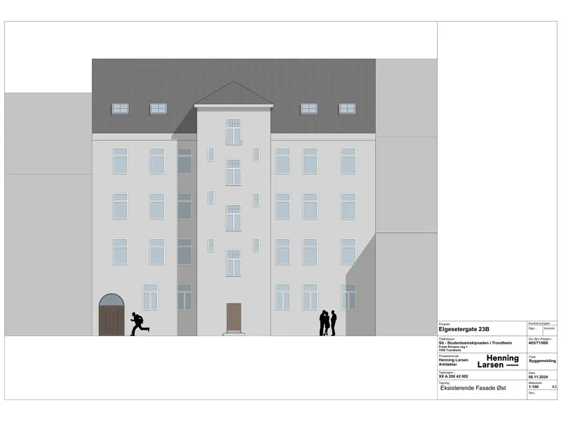 Fasade fra byggesøknad