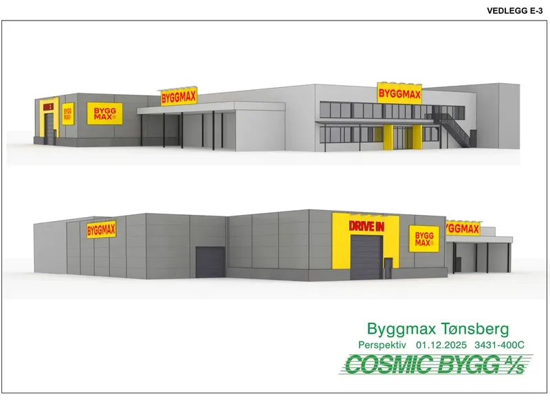 Perspektiv fra byggesøknad