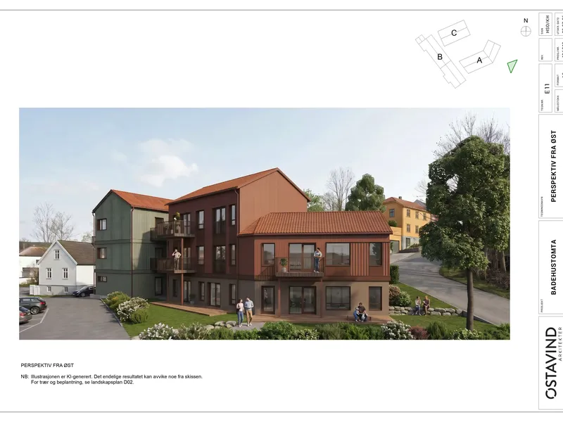 Perspektiv fra byggesøknad