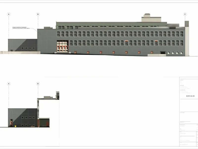 Fasade fra byggesøknad
