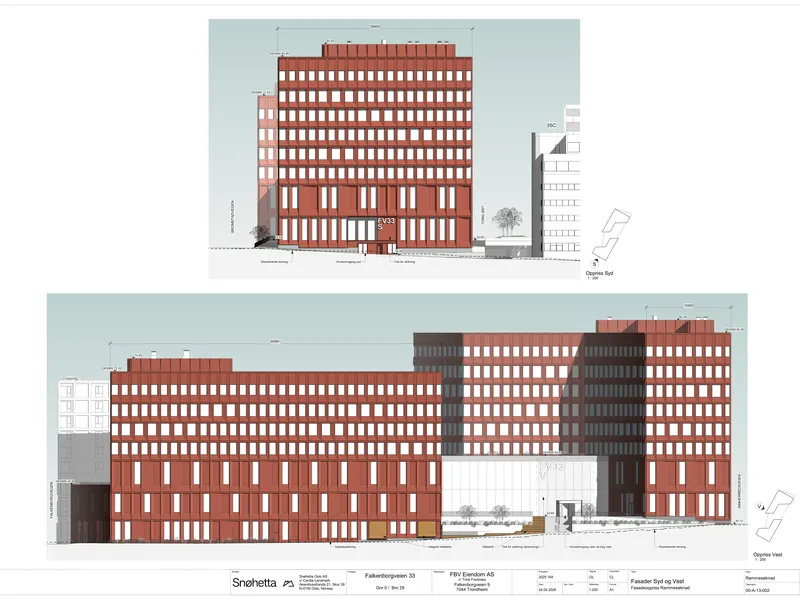 Fasade fra byggesøknad