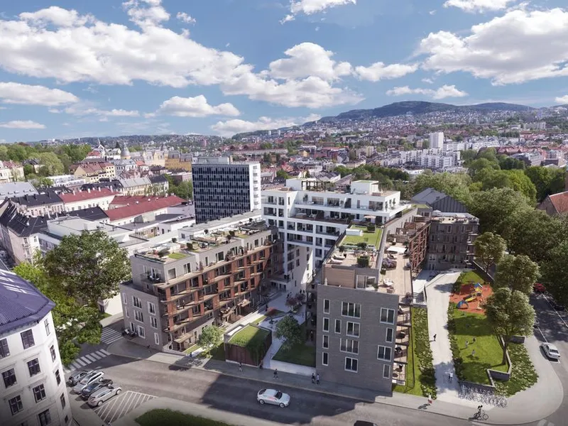 BOLIGPROSJEKT: Akershøyden har adresse Fredrikke Qvams gate 1 og 3 i Oslo.