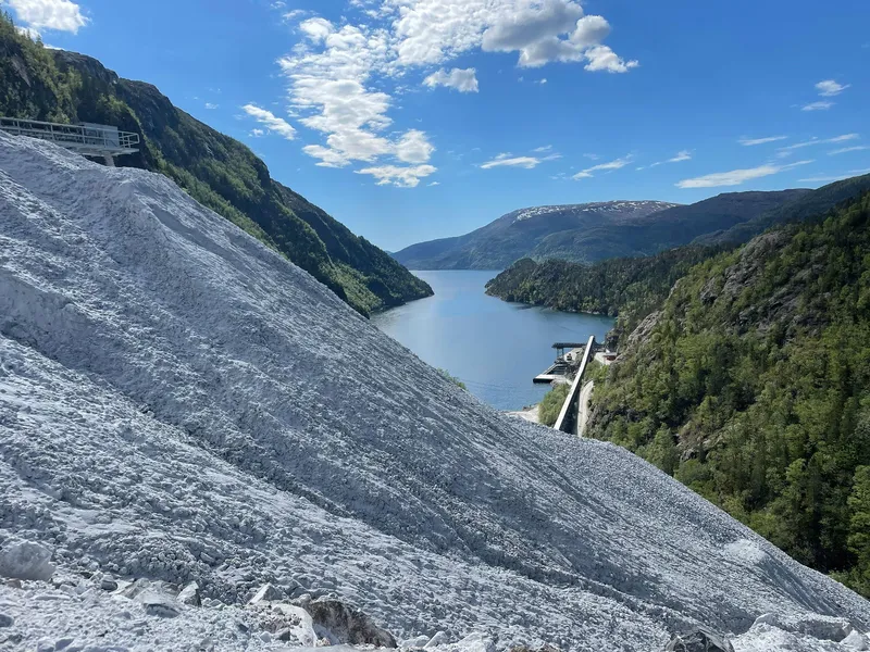 Utsikten fra prosjektet områderegulering Akselberg kalkverk