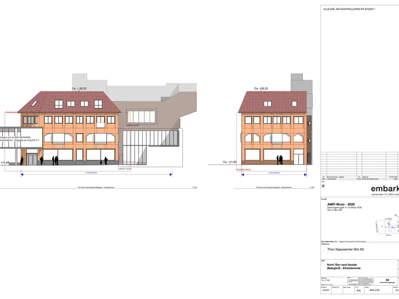 Fasade fra byggesøknad