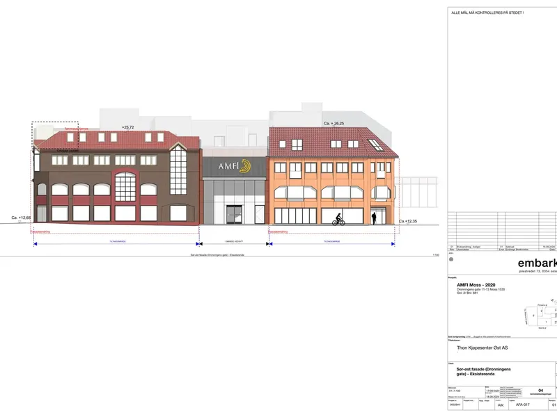 Fasade fra byggesøknad