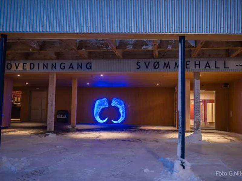 Hovedinngangen ved Melkarn Oppvekstsenter