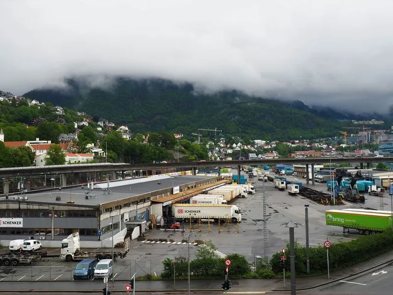 Nygårdstangen godsterminal i Bergen. Foto: Bane NOR