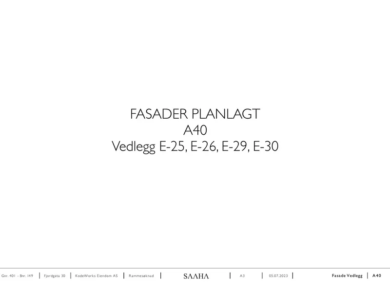Fasade fra byggesøknad