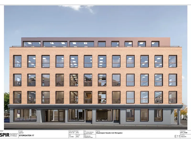 Fasade fra byggesøknad