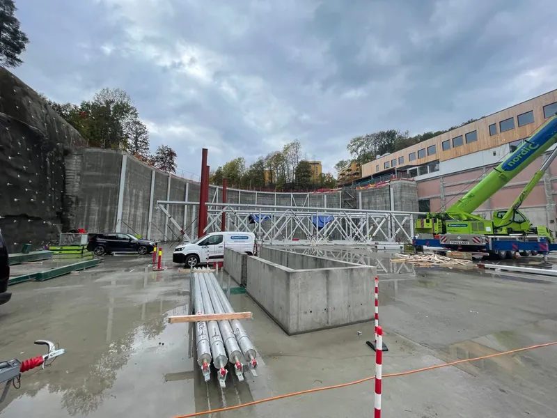Sykkelvelodromen i Asker får et bruttoreal på 7.500 kvadratmeter. Foto: P7 Prosjekt AS