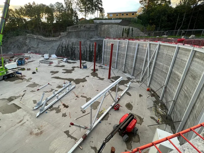Sykkelvelodromen i Asker blir 13 måneder forsinket. Foto: P7 Prosjekt AS