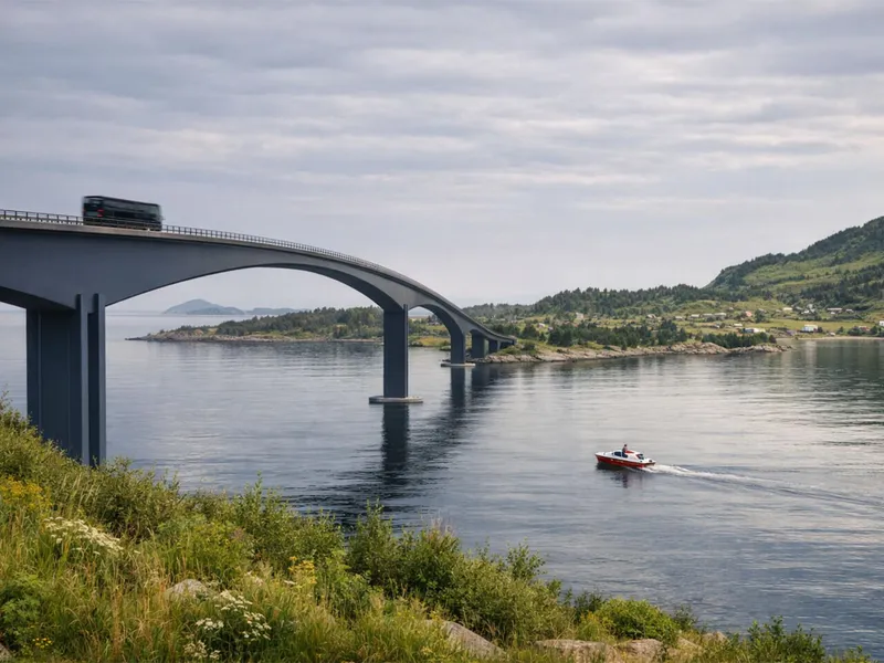 Atløysambandet er et av de største byggeprosjektene Vestland fylkeskommune har tatt på seg. Nå vil de inngå kontrakt med entreprenør NCC Norge med planlagt byggestart høsten 2026. Illustrasjon: Rambøll.