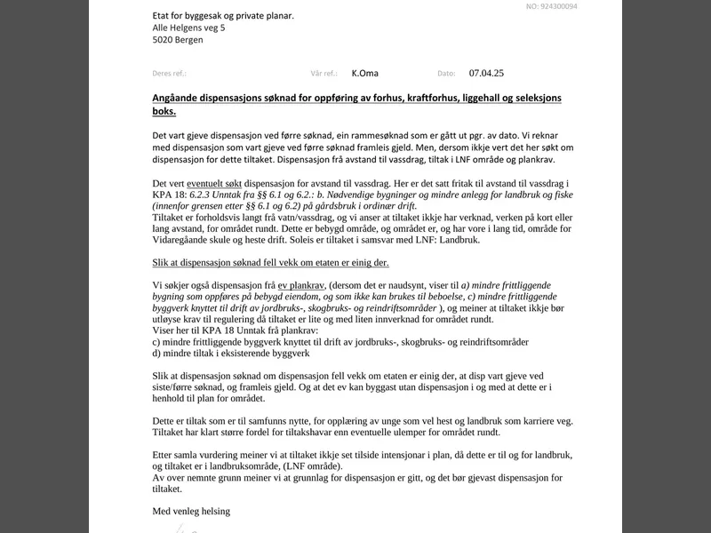 Fasade fra byggesøknad