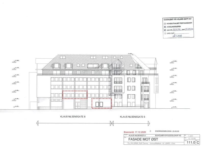 Fasade fra byggesøknad