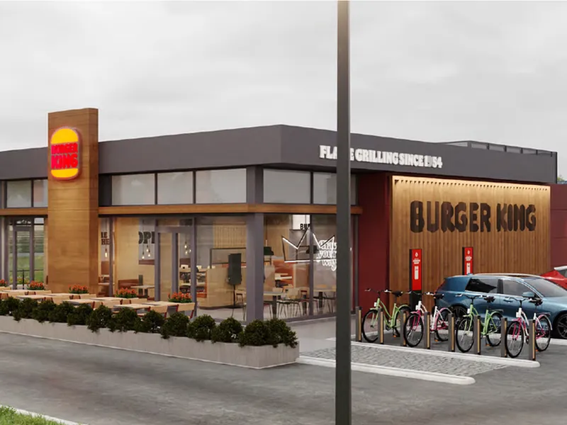 Slik kan det se ut om Avinor får gjennomslag for utvikling av Hervakrysset. Der er matbutikk, Burger King og hurtigladere med i planene.