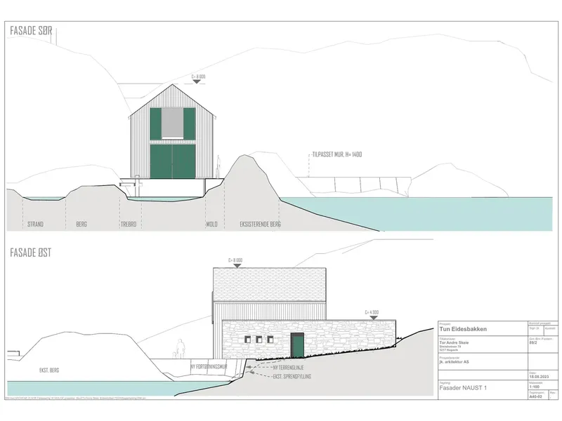 Fasade fra byggesøknad