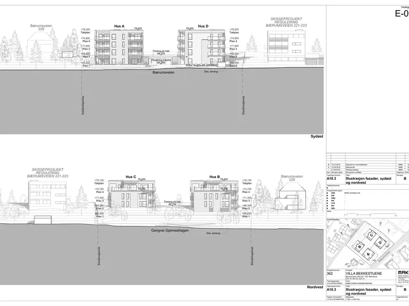 Fasade fra byggesøknad