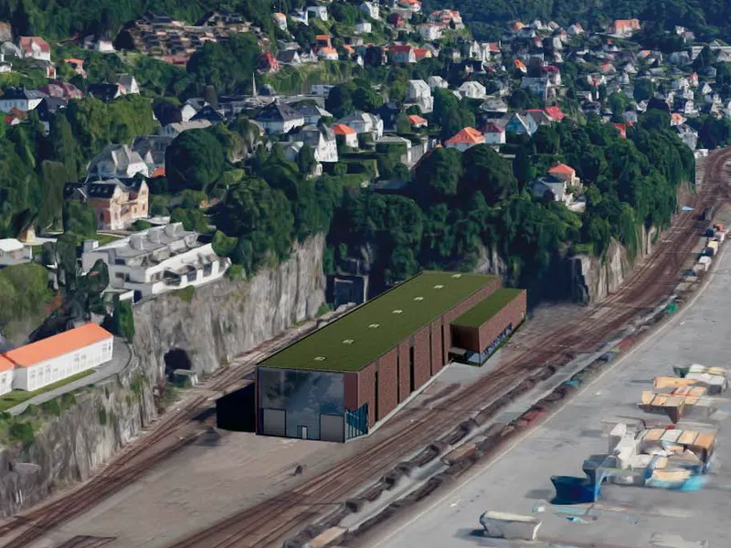 Nye Bergen verksted (Illustrasjon av Arkitektene Astrup og Hellern AS)