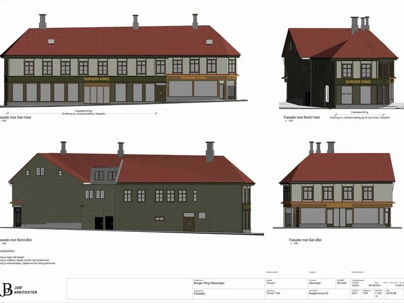 Fasade fra byggesøknad