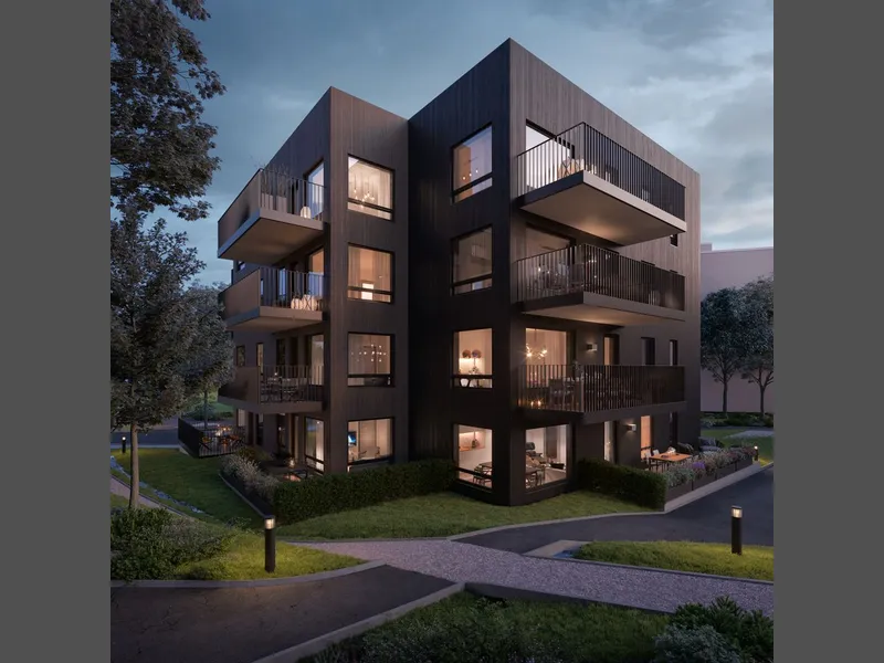 "Bo på Billingstad": Åkergløden. Illustrasjon: Arcasa arkitekter.
