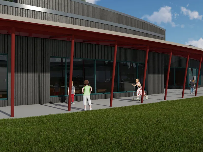 3D tegning av Biri barnehage - Klikk for stort bilde