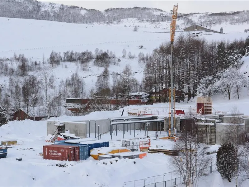 Slik så det ut på helsesentertomta i Bjerkreim 19. januar 2024. Foto: Bjerkreim kommune