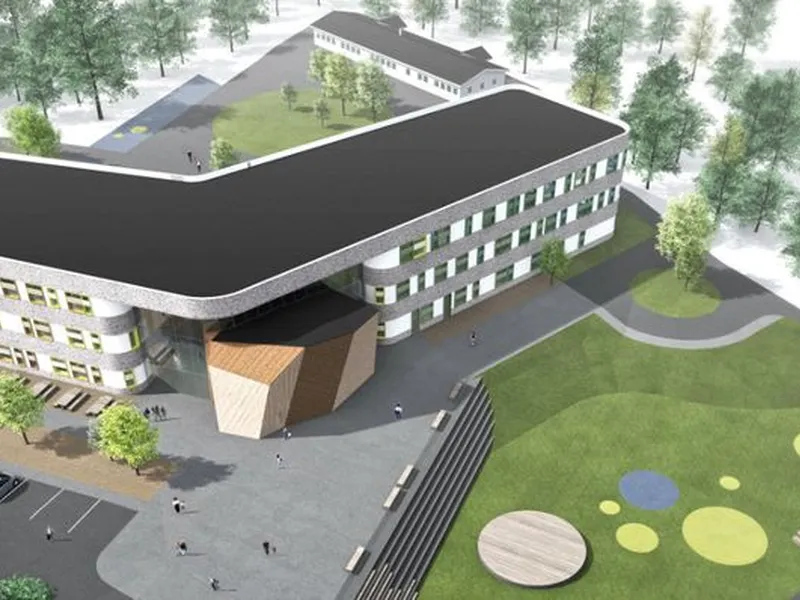 Bjørlien skole. Ilustrasjon: LINK arkitekter