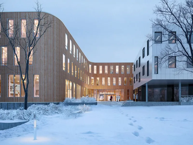 Blått bygg. Foto: Illustrasjon/Hent