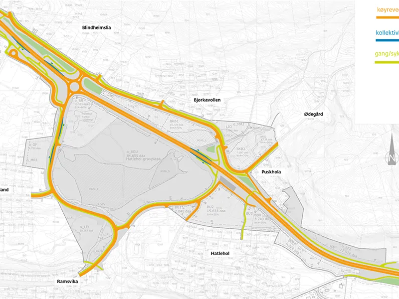 Oversiktsbilde over tiltaka i prosjektet Blindheim-Flisnes - Klikk for stort bilete