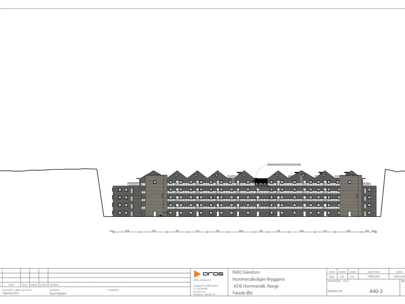 Fasade fra byggesøknad