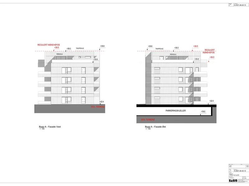 Fasade fra byggesøknad