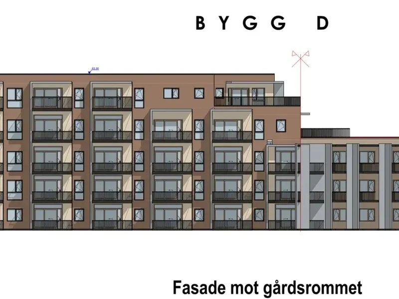 Fasade fra byggesøknad