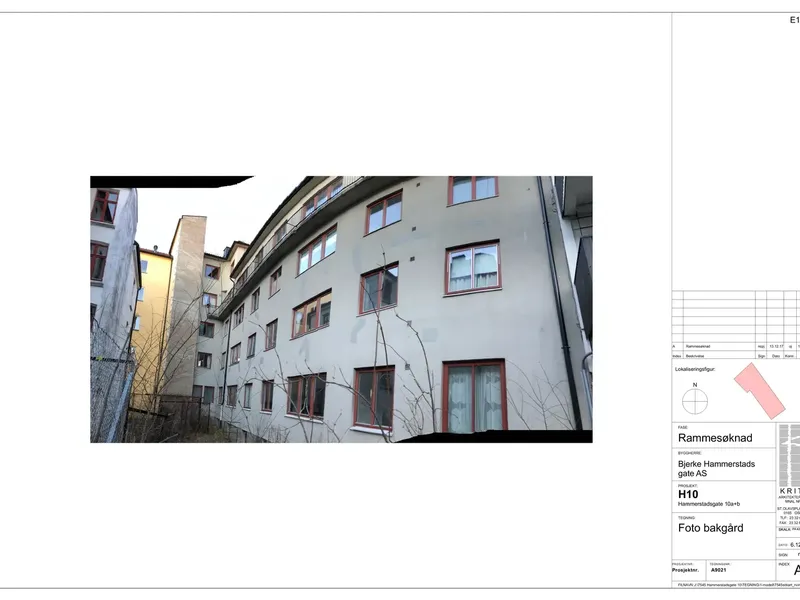 Fasade fra byggesøknad