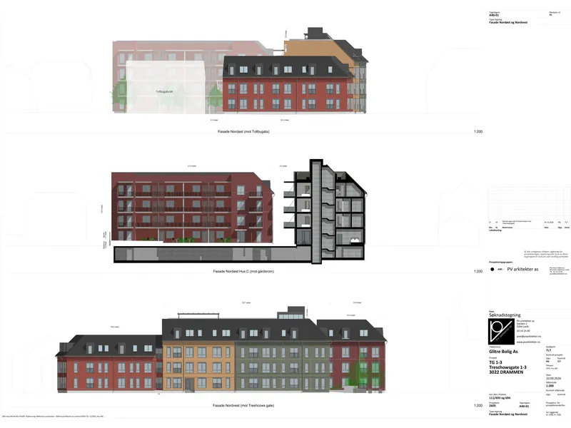 Fasade fra byggesøknad