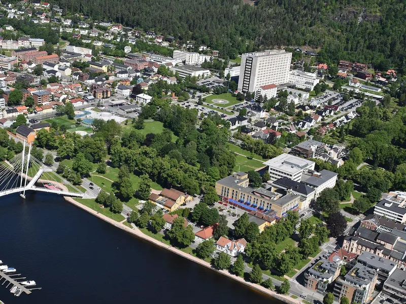 Sykehusområdet sett fra lufta