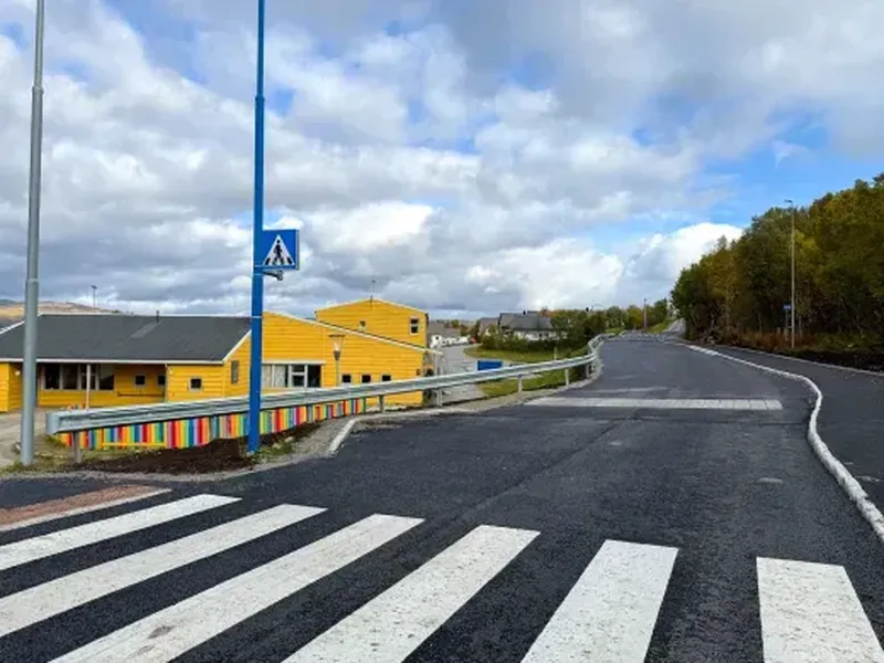 Fotgjengerovergang ved Hamna skole