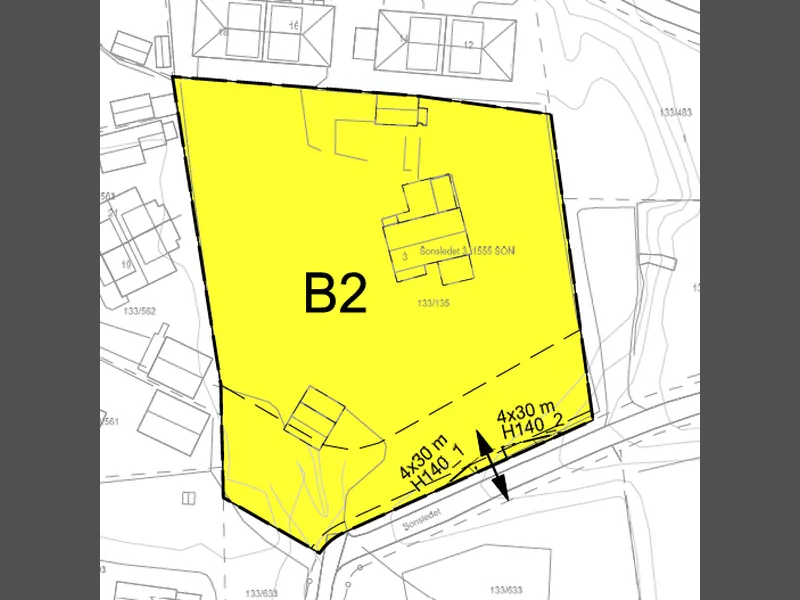 Kartutsnitt - Høring – Brevikmyra III – Forenklet prosess