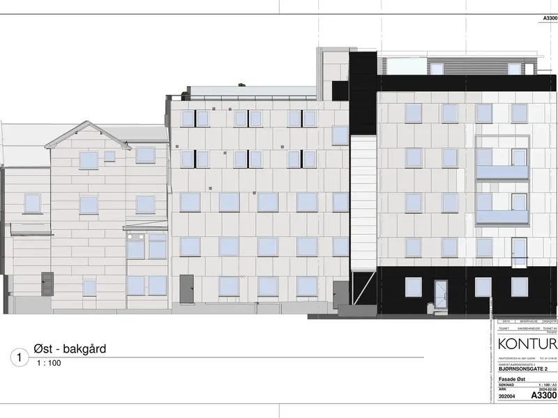 Fasade fra byggesøknad