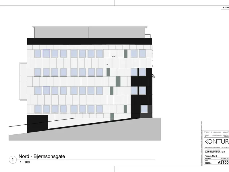 Fasade fra byggesøknad