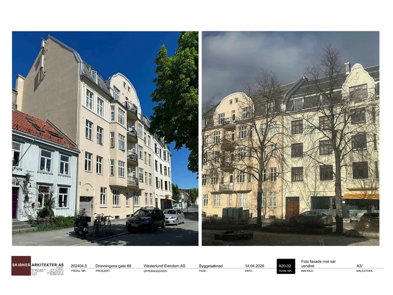 Fasade fra byggesøknad