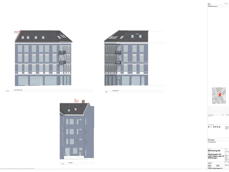 Fasade fra byggesøknad