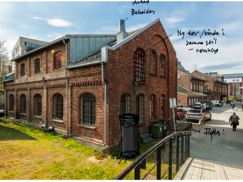 Fasade fra byggesøknad