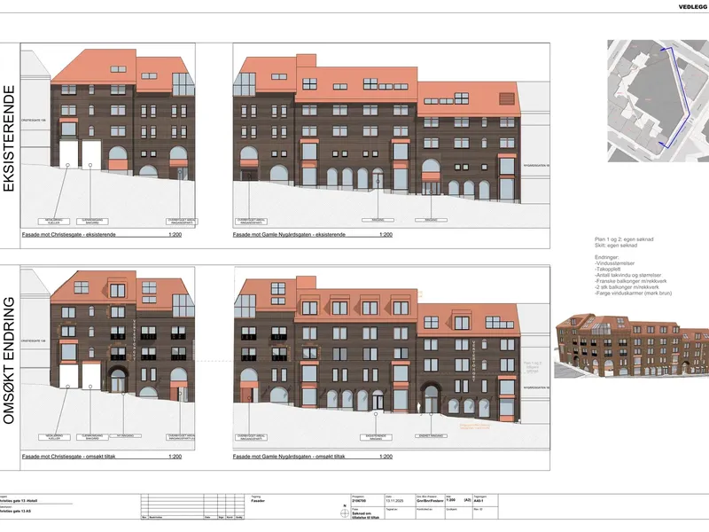 Fasade fra byggesøknad