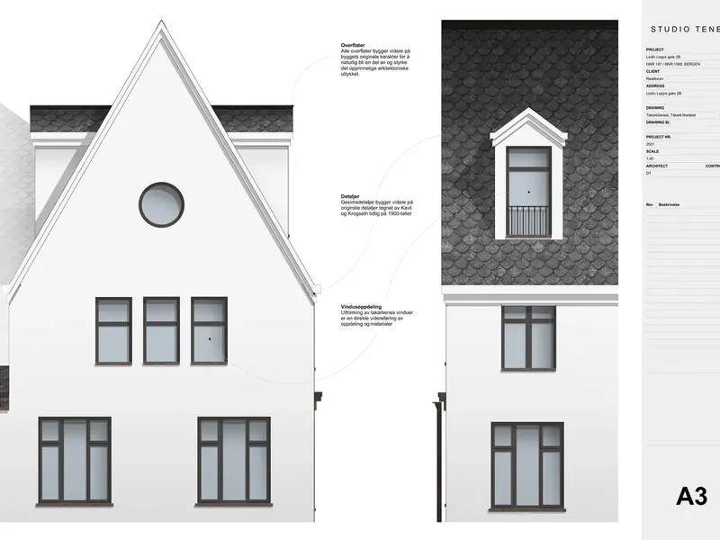 Fasade fra byggesøknad