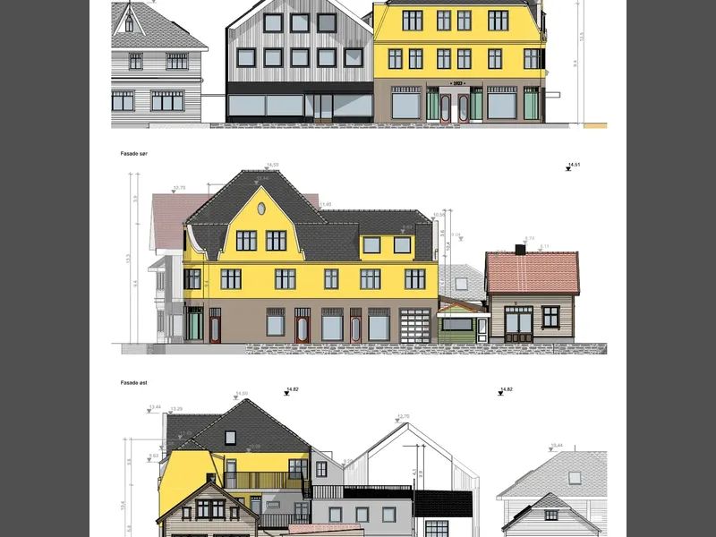Fasade fra byggesøknad