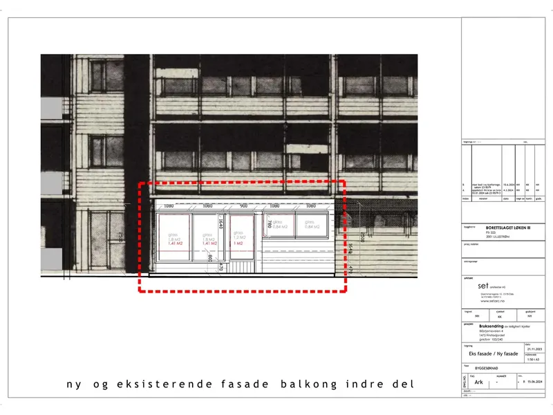 Fasade fra byggesøknad