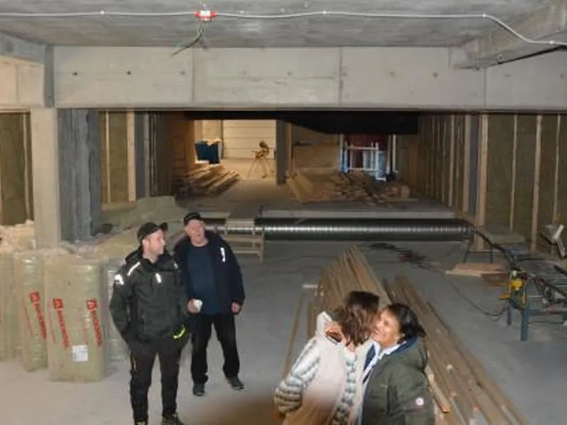 Prosjektgruppen befaring i konsertkjelleren
