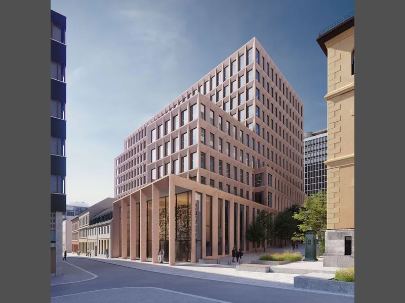 Illustrasjonsbilde av hvordan den nye C-blokken i Regjeringskvartalet vil se ut når den står ferdig.