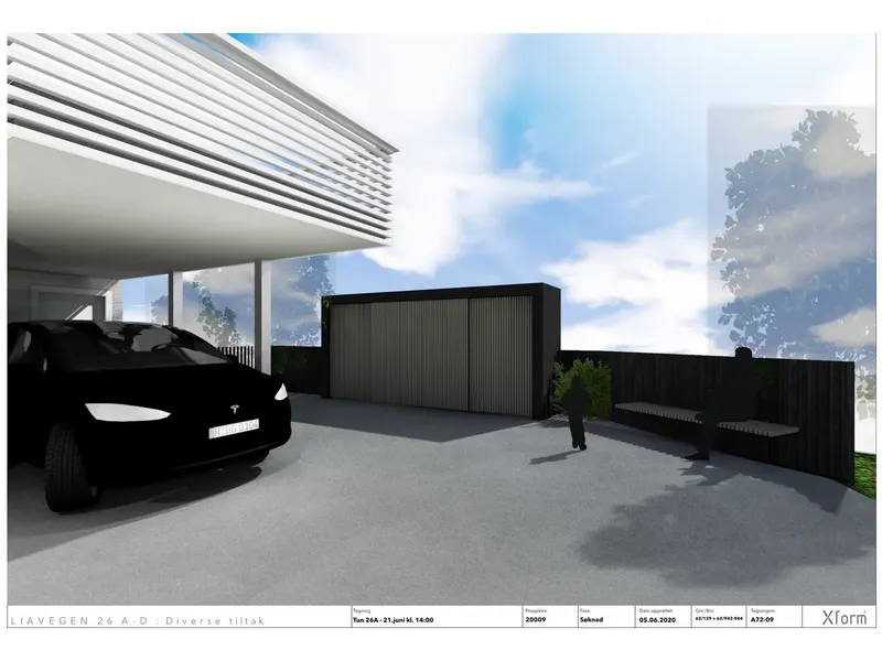Fasade fra byggesøknad