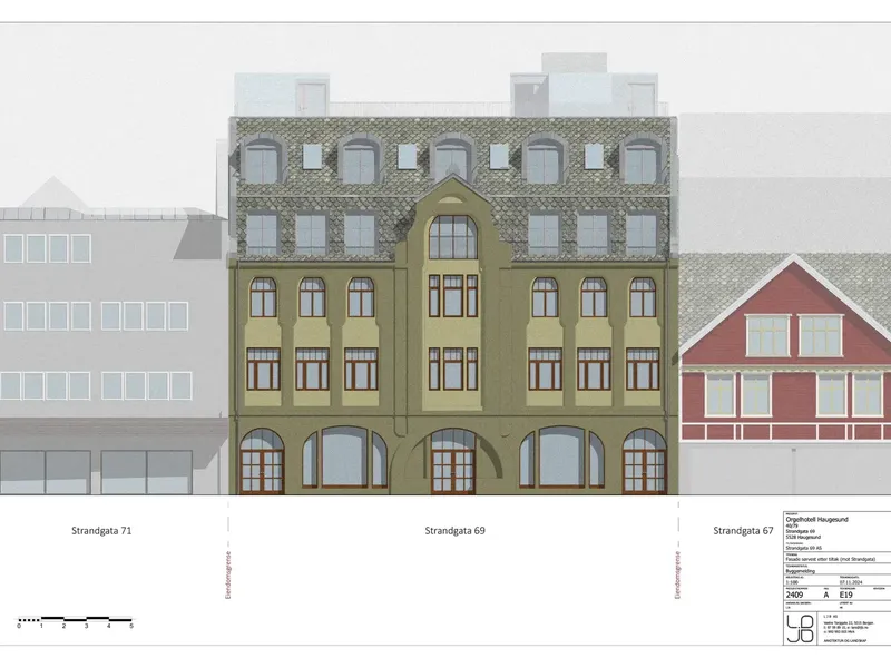 Fasade fra byggesøknad